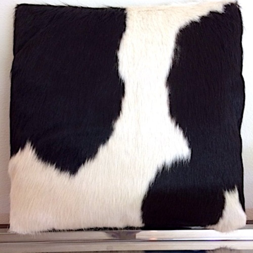 Very Rare New Unused Vintage Hi End Coach Cowhide Decorative Pillow by Baker.